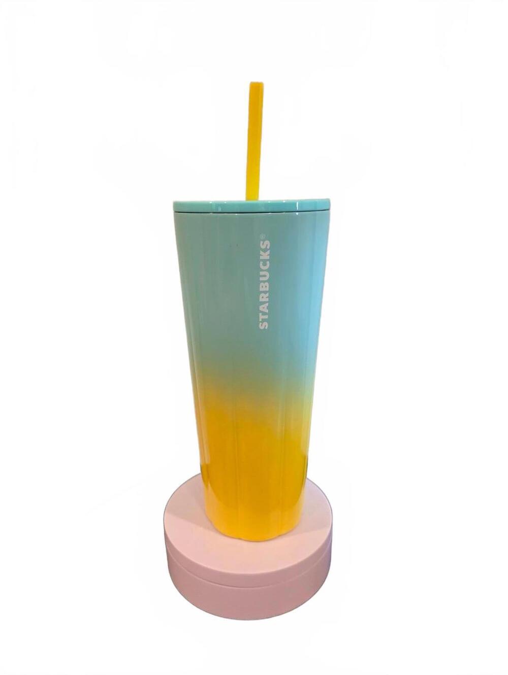 Starbucks Blue and Yellow Ombre Tumbler